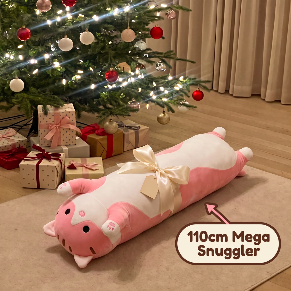 Snug Cat 110cm Mega Snuggler wrapped as a Christmas gift